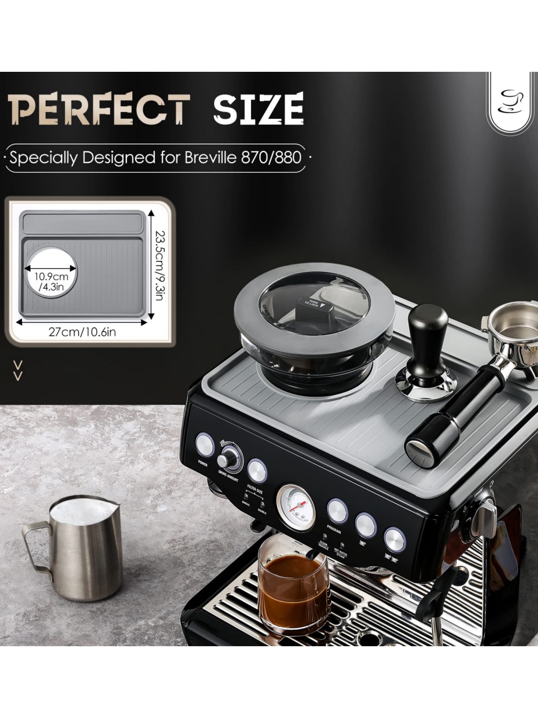 Breville Espresso Bes870 - 1pc Silicone Coffee Mat For Breville