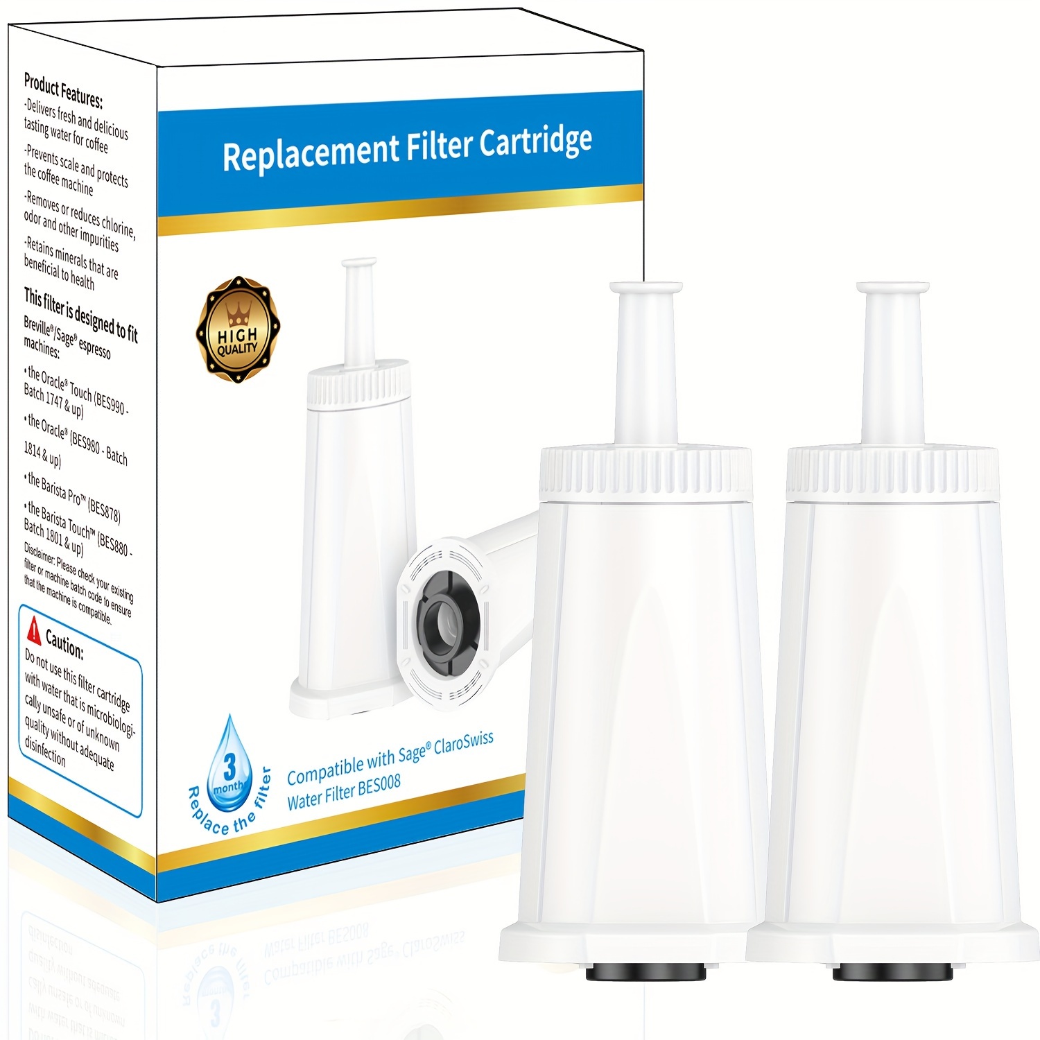 Breville Espresso Barista Touch - Replacement Water Filter for Breville Barista