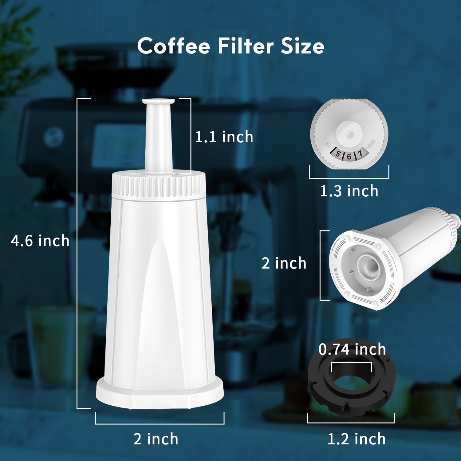 1/2/4pcs Replacement Water Fil - Breville Espresso Barista Touch review and price